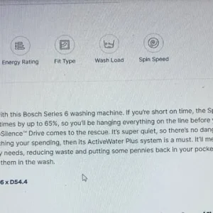 Newish Bosch Integrated Washing Machine - Image 3