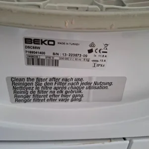Beko condenser tumble dryer 8kg - Image 3