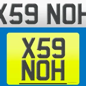 X59 NOH private registration plate