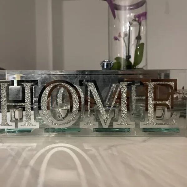 silver home candle holder set