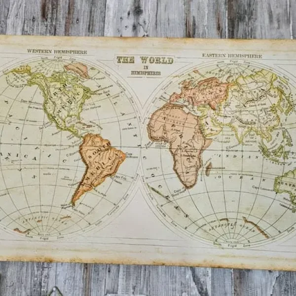 Two world canvas pictures