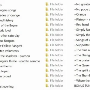 Orange - Rangers - Loyalist - Over 30 hours of music and tunes - MP3's on DVD disc - Image 6