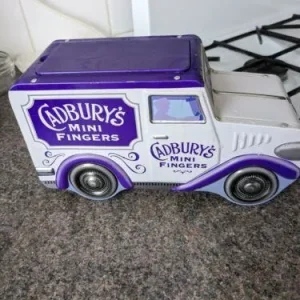 Cadbury's finger tin van empty