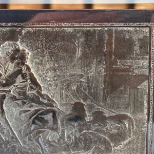 ANTIQUE FRENCH SILVER PLATE JEWELLERY BOX LA LEÇON DE FLÛTE - Image 7