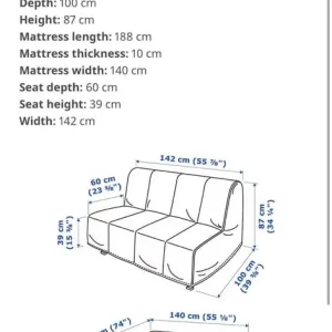 IKEA 2-seat sofa bed - Image 2