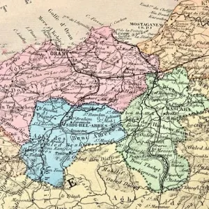Victorian Engraved Map of Oran, Algeria – 1800s Atlas - Image 4