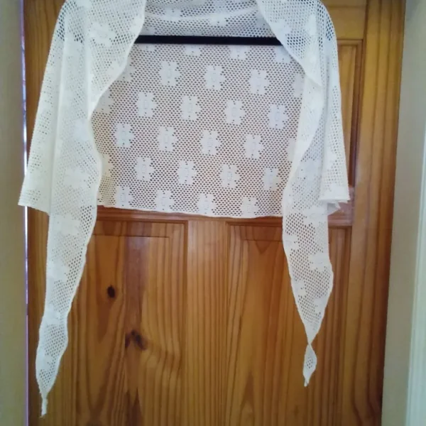 White Lacy Shawl