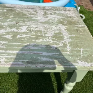Heavy painted pine dining table farmhouse table - Image 3