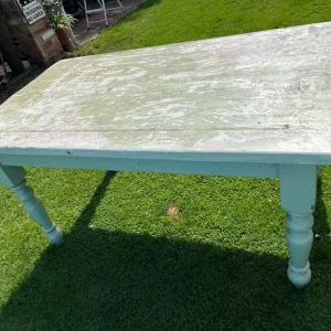 Heavy painted pine dining table farmhouse table - Image 6