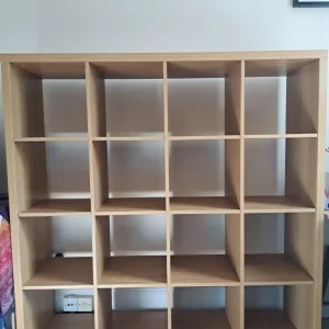 Ikea KALLAX oak shelving 4x4