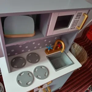 Kids Play Kitchen with Wooden Toys - Image 2