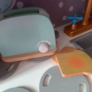 Kids Play Kitchen with Wooden Toys - Image 3