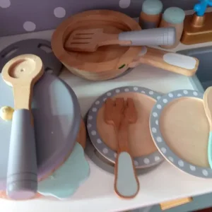 Kids Play Kitchen with Wooden Toys - Image 5