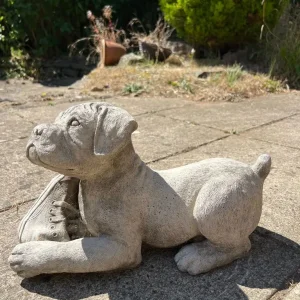 Stone Puppy Garden Ornament - Image 2