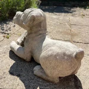 Stone Puppy Garden Ornament - Image 4
