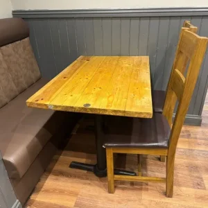 Pine tables and oak chairs with 4 soffas - Image 2