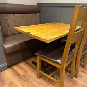 Pine tables and oak chairs with 4 soffas - Image 3