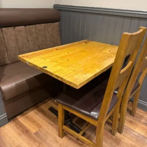 Pine tables and oak chairs with 4 soffas - Image 5