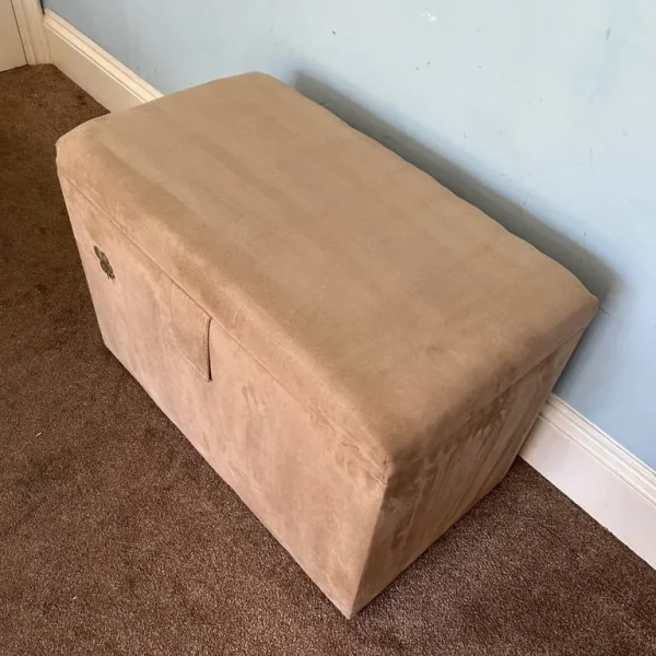 Beige Ottoman with Padded Seat
