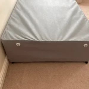 Grey Fabric Single Bed Base with Drawers - Image 5