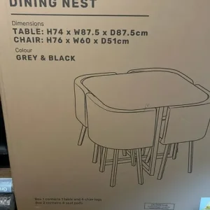 Estelle glass 4 seater dining nest