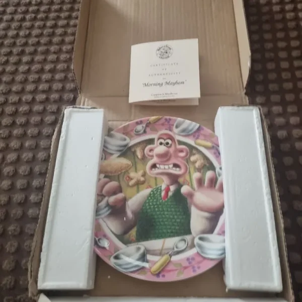 Wallace and Gromit Churchill plate 1989