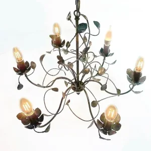 Black metal chandelier