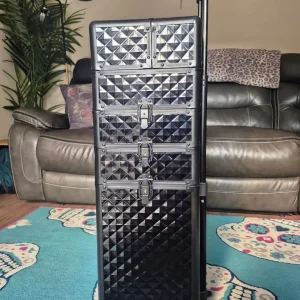 Beauty make up hairdressing vanity case on wheels - Image 2