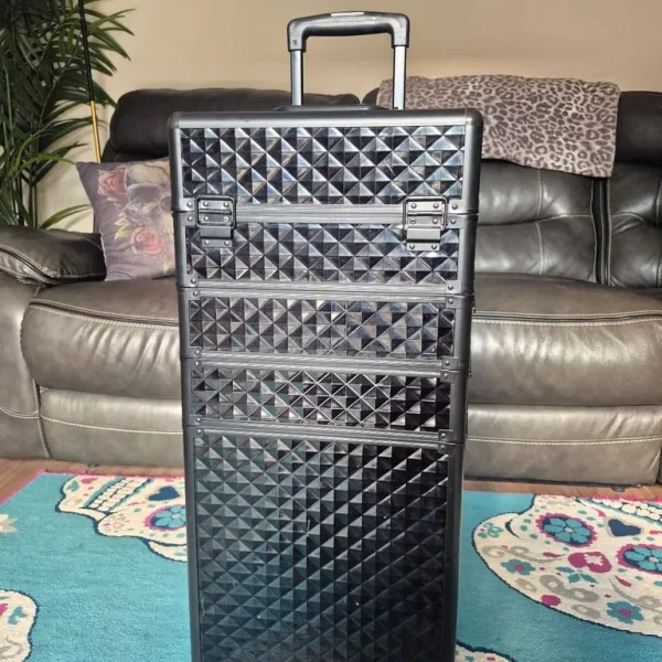 Beauty make up hairdressing vanity case on wheels