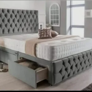 Luxury Divan Bed – Single to Super King, Hand-Made, Multiple Colors