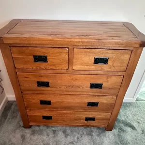 Solid Oak Chest of Drawers - Image 2