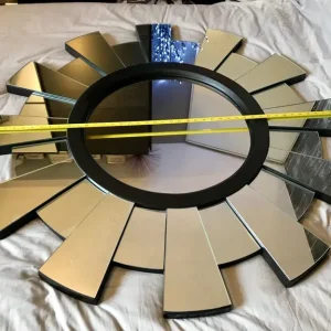 Large black mirror by WEST DECOR 110.5cm diameter - Image 2
