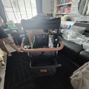 Costway Black Twin baby double stroller wagon - Image 8