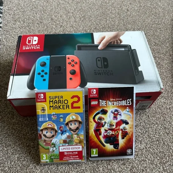 VGC 1st Gen Nintendo Switch w/ 2 games and accessories