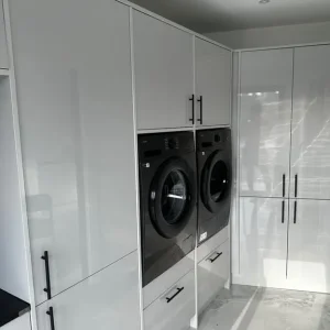HIGH GLOSS X 15 DOORS PEBBLE GREY FROM WREN KITCHEN - Image 2