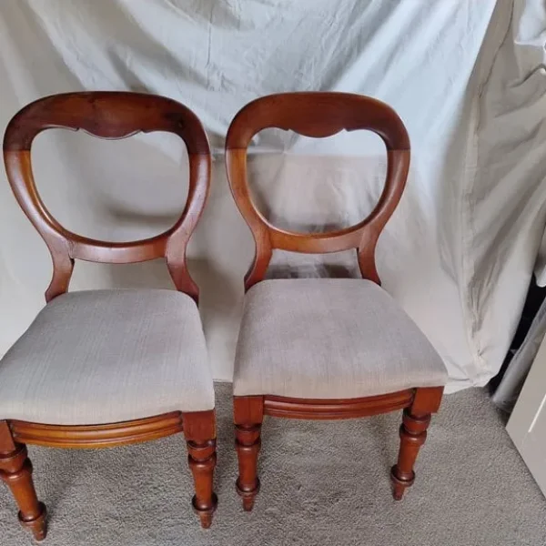 Two Balloon Back Dining / Bedroom Chairs