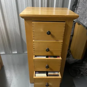 Solid Oak CD Storage Cabinet - Image 2