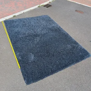 Large Shaggy Rug – Blue/Black Mix