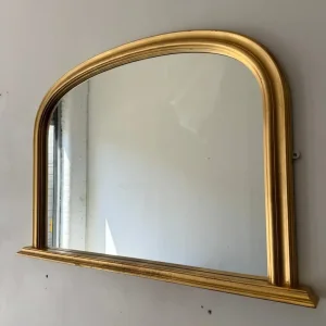 Mantlepiece Mirror with Gold Frame - Image 2