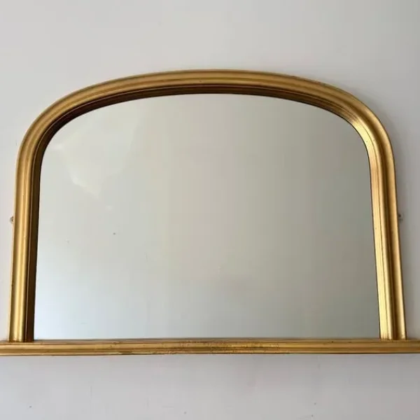 Mantlepiece Mirror with Gold Frame