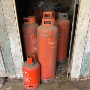 Gas bottles empty