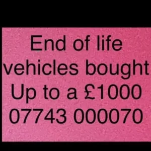 Scrap vehicles. Wanted Huddersfield
