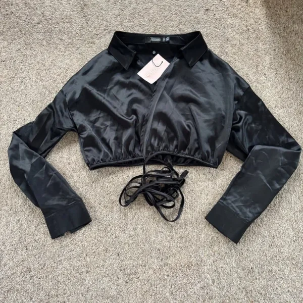 Women’s Cropped Tie Up Blouse