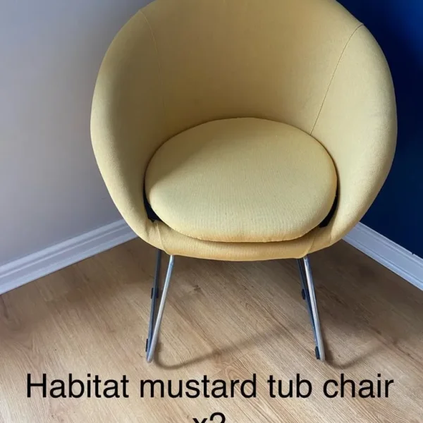 Habitat mustard tub chair