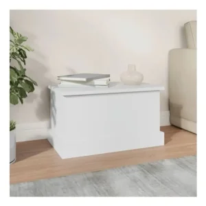 Storage Box White 50x30x28 cm Engineered Wood 816496 - Image 3