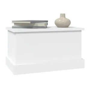 Storage Box White 50x30x28 cm Engineered Wood 816496 - Image 4