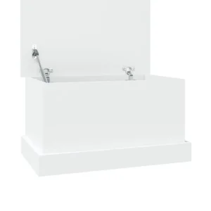 Storage Box White 50x30x28 cm Engineered Wood 816496
