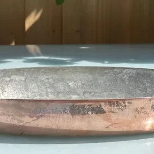 VINTAGE FRENCH COPPER ROASTING PAN, TRAY, TIN, GRATIN DISH, 36x23cm - MAUVIEL? - WILL POST! - Image 6