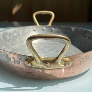 VINTAGE FRENCH COPPER ROASTING PAN, TRAY, TIN, GRATIN DISH, 36x23cm - MAUVIEL? - WILL POST! - Image 7