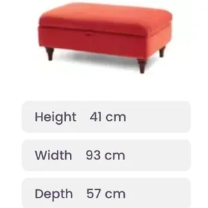 Joules Coral 4 Seater Sofa with matching Storage Ottoman - Image 4